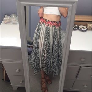Free People Patterned Maxi Skirt