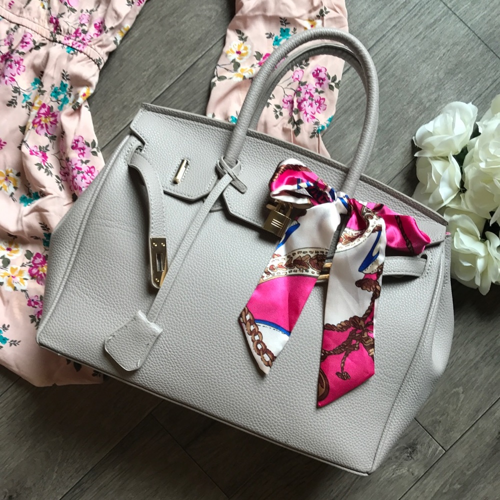 Faux Leather Satchel