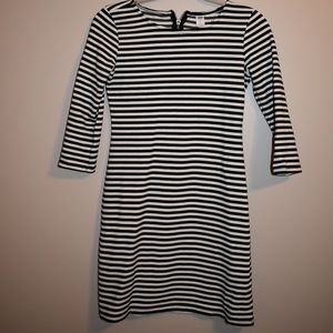 Black and White Striped Shift Dress