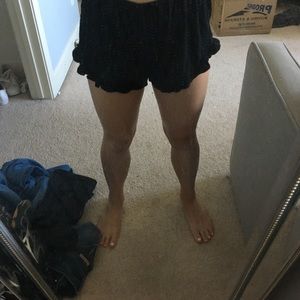 Brandy Melville black ruffle shorts