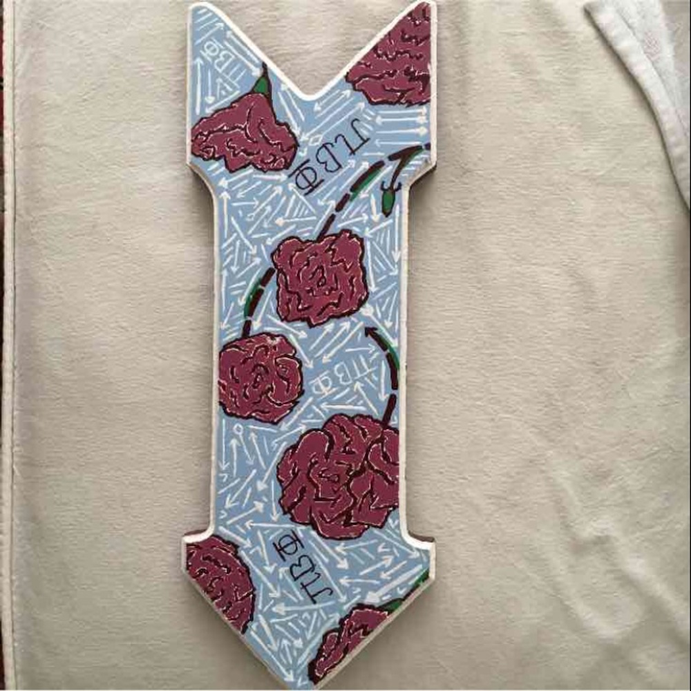 Hand painted Pi Beta Phi Lilly arrow