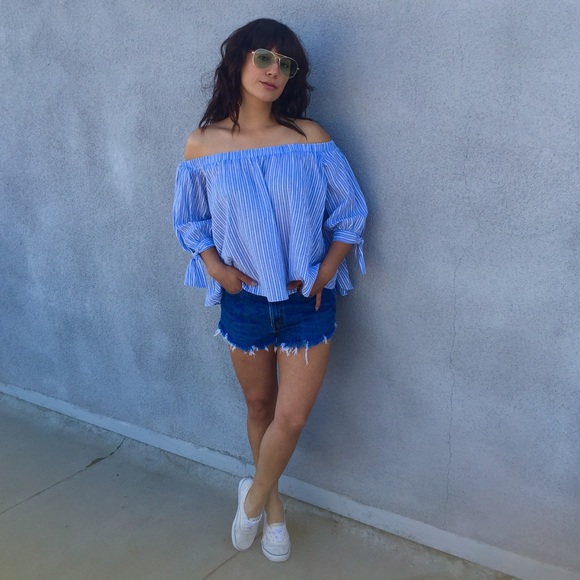 Lovestitch Tops - Lovestitch Off the Shoulder Blouse