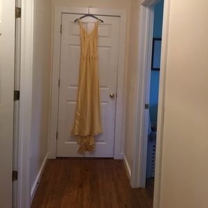 Yellow Silk cache dress size 2