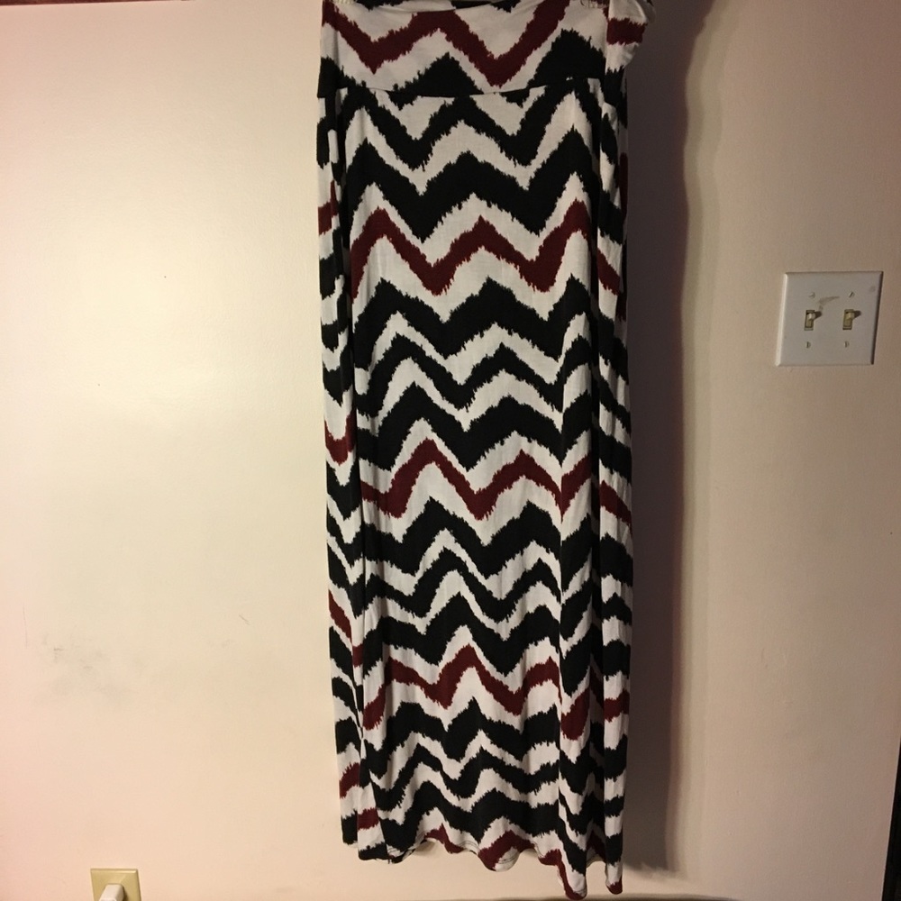 Chevron Maxi Skirt
