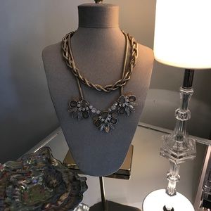 Gold statement necklace from Ann Taylor