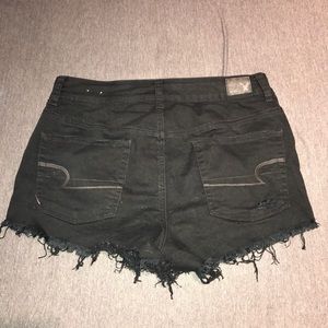 Black jean shorts