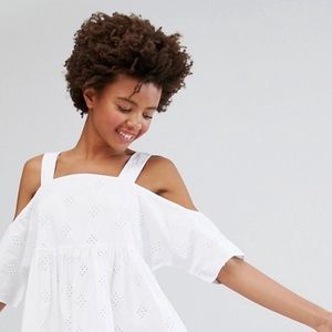 White off shoulder ASOS dress never worn