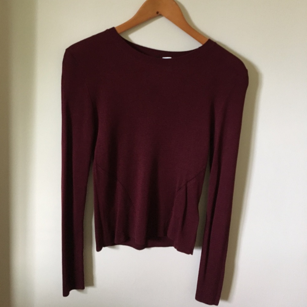 H&M Maroon Lightweight Sweater w/ Detailing