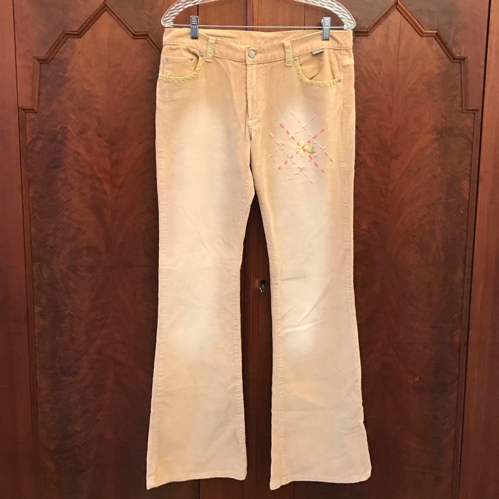 Vintage Embroidered Corduroy Five Pocket Jeans