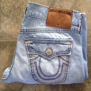 True Religion Light Relaxed Straight Jeans