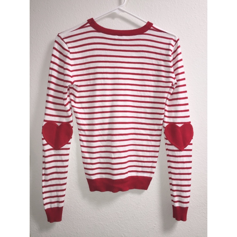 ASOS Striped Sweater With Heart Elbow Patch !