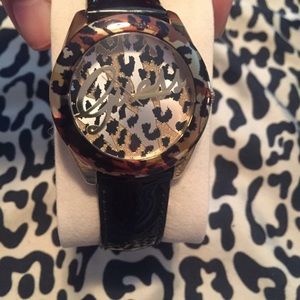 Woman's leopard guess watch