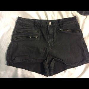 Black Zipper Shorts from Kendall & Kylie