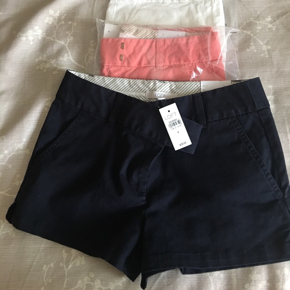 3 pairs of Loft shorts. Size 4