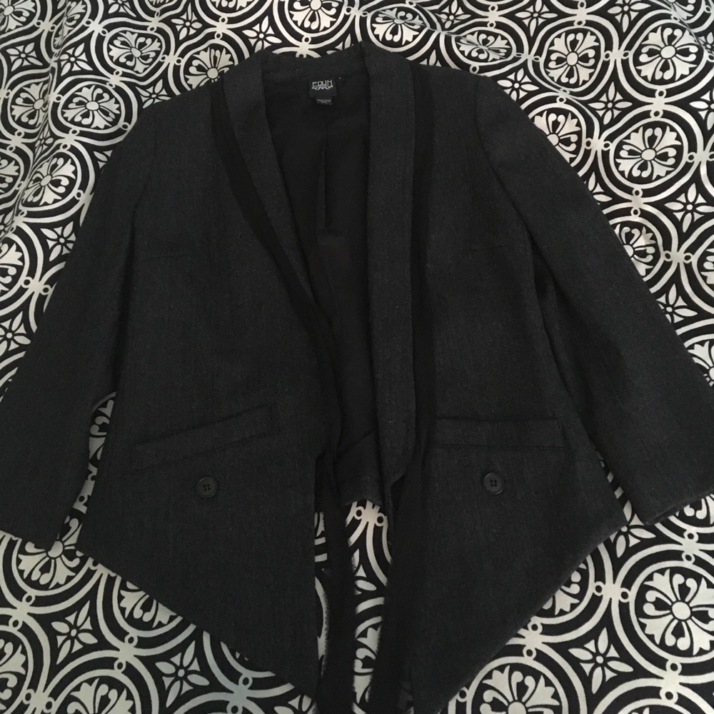 Edun dark grey/black tuxedo blazer