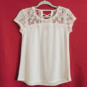 White, sheer t-shirt