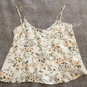 Floral tank with open back