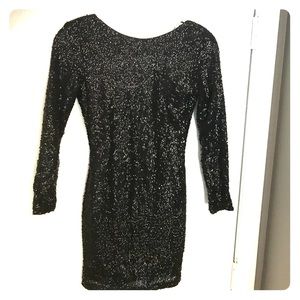 H&M black sequin dress