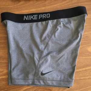 Grey Nike pro compression shorts