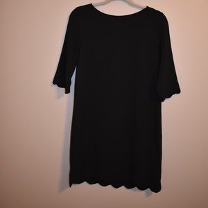 Scallop Hem Shift Dress