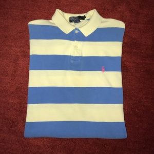 Polo by Ralph Lauren SS sz L cream/blue