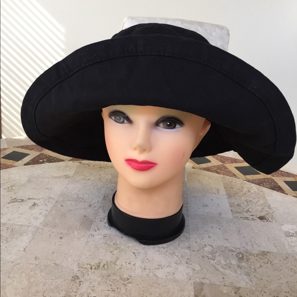 Black Scala Sun Hat