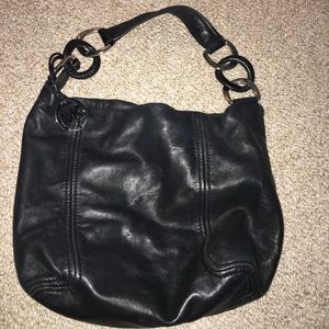 MK black leather purse!