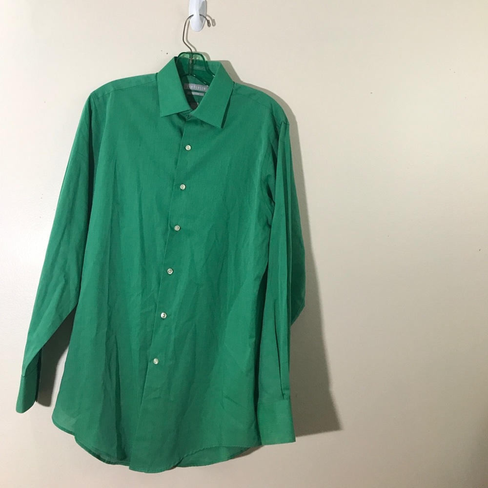 Van Heiden Men's Size 15 32/33  Dress Shirt Green