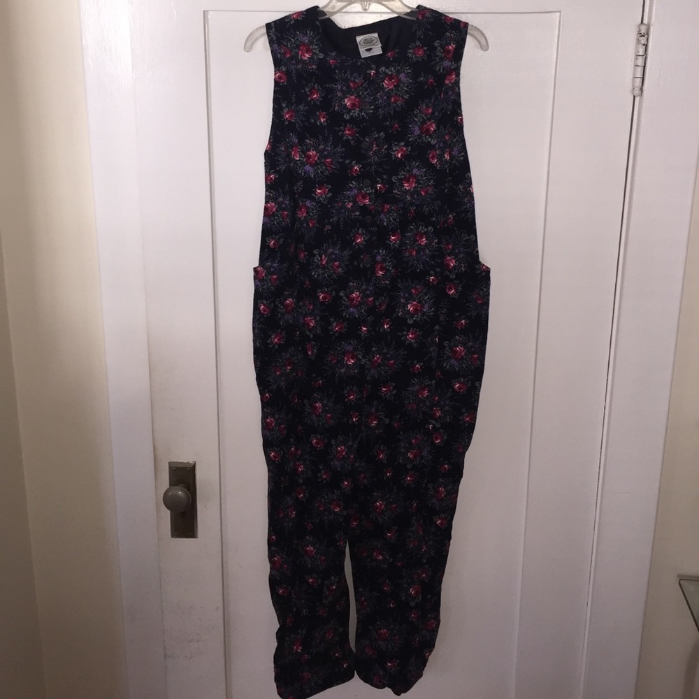 Laura Ashley Vintage Dark Blue Flower Jumper