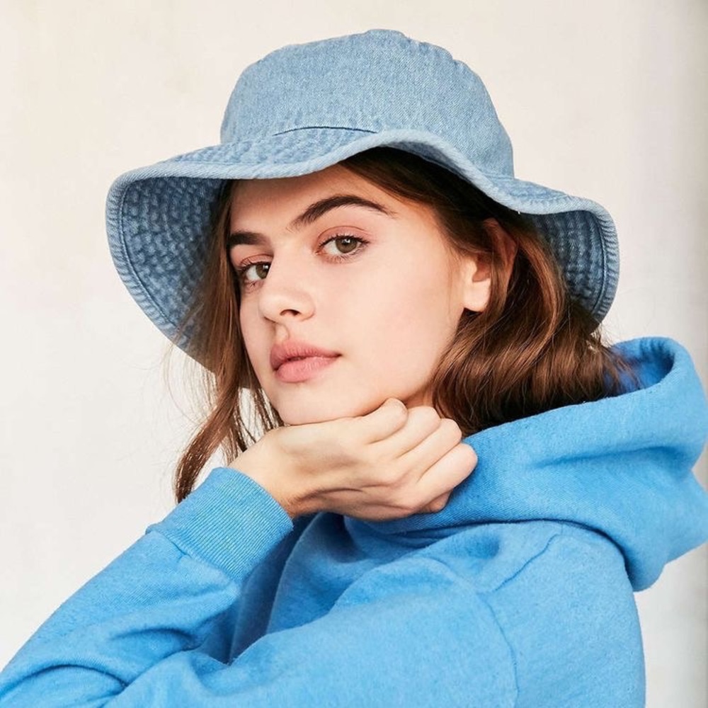 90s style Denim Bucket Hat