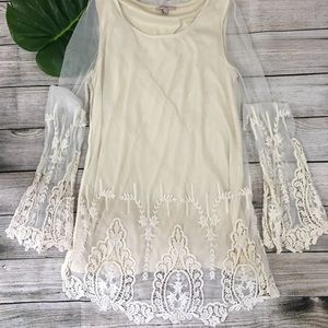 Anthropologie Blu Pepper Vintage Boho Lace Tunic