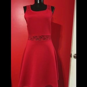 Red lace dress
