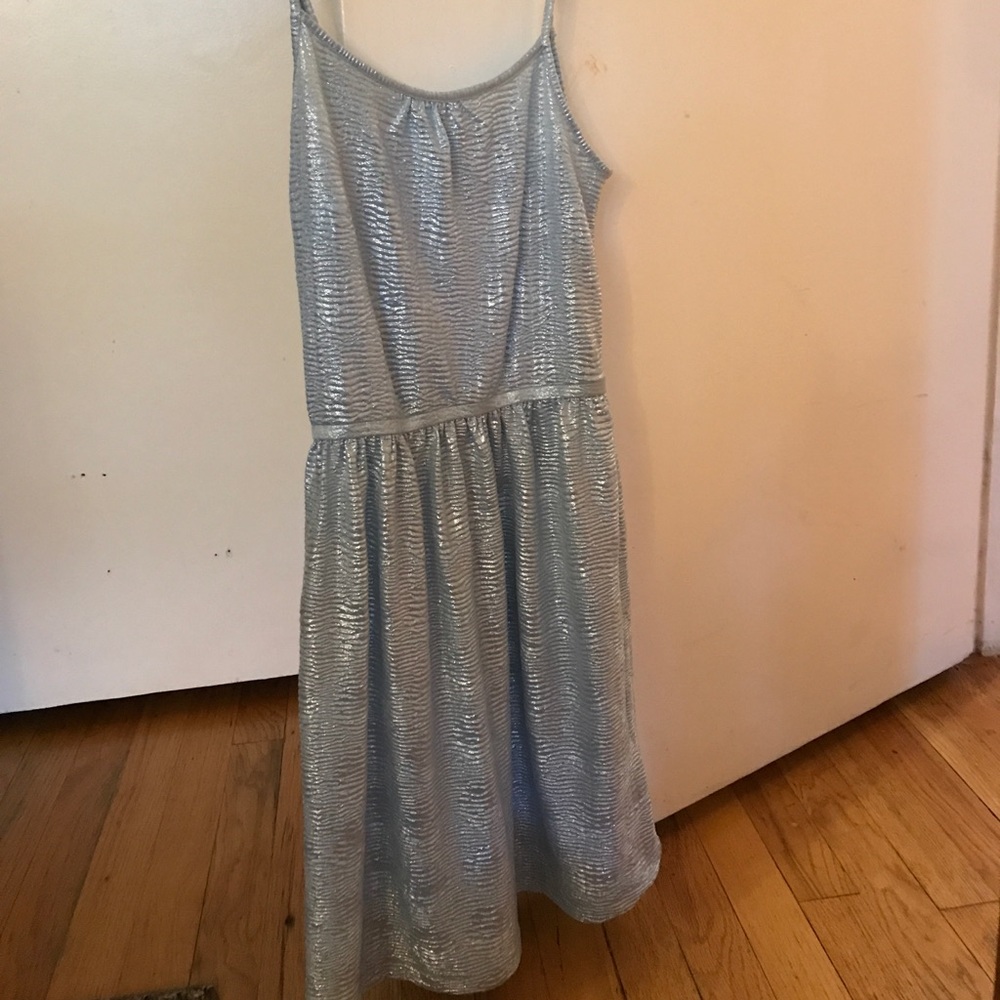 Girls sparkly bluish silvery dress