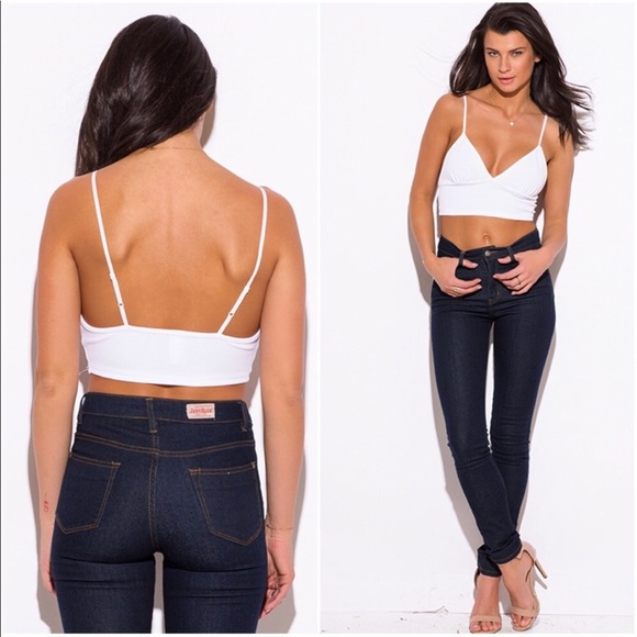 White Crop Top - Picture 2 of 3