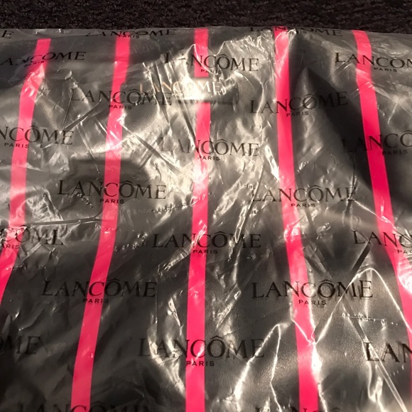 LANCOME Black with Pink Stripes Large Cosmetic Bag - Picture 11 of 11