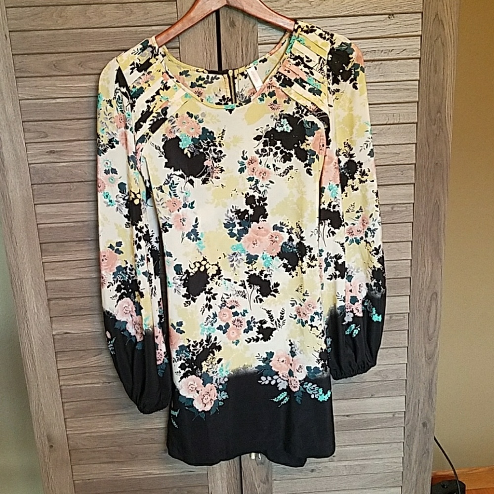 Long sleeve floral dress