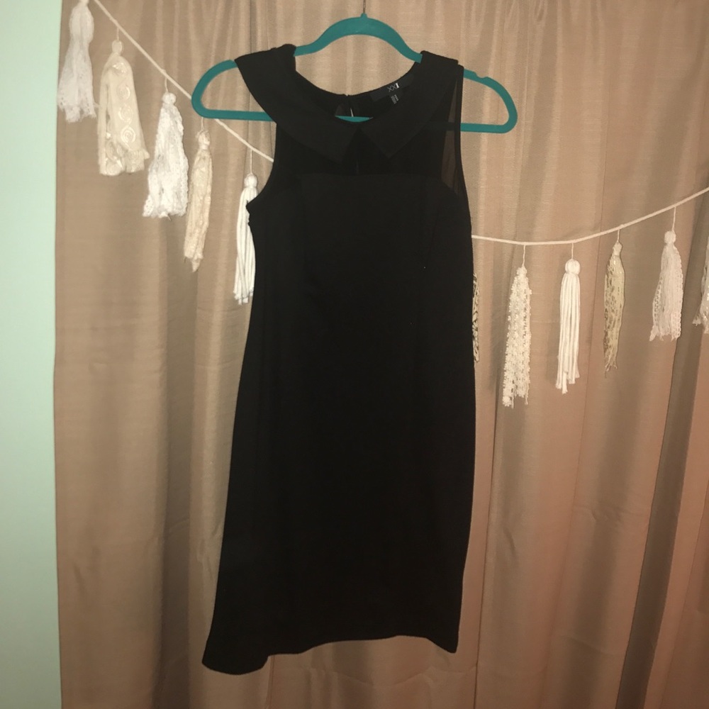 Forever21 black dress, collar and mesh details