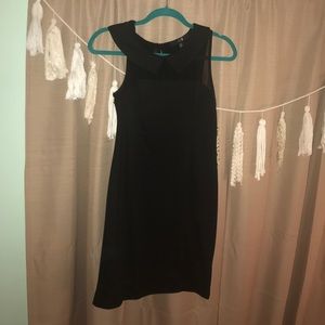 Forever21 black dress, collar and mesh details