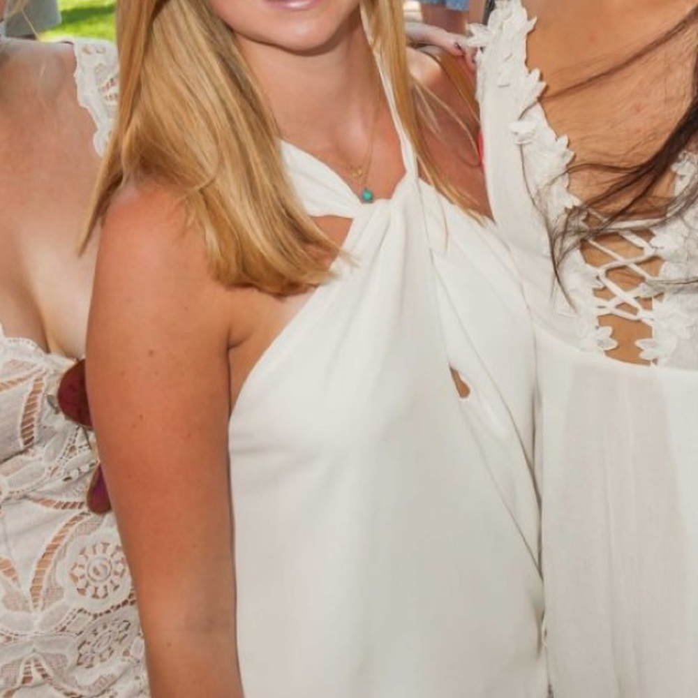 White halter blouse