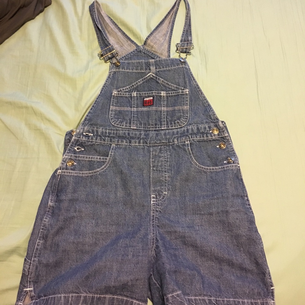 Vintage Route 66 Short Overalls