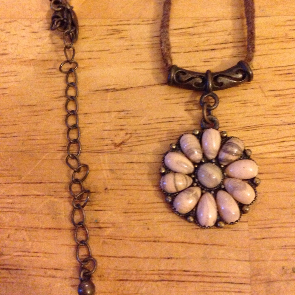 Beads charm leather chain