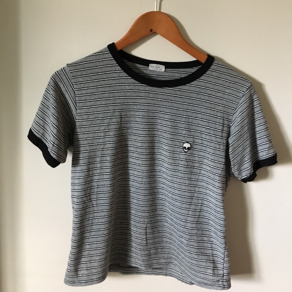 Brandy Melville John Galt Alien Striped Tee