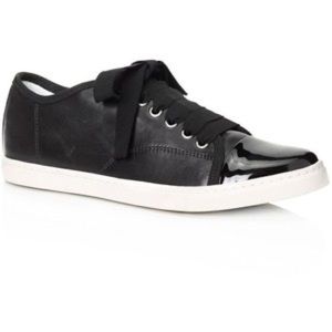 Lanvin black leather sneakers 37