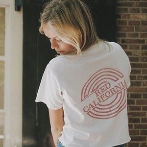 Brandy Melville Red Cali Tee