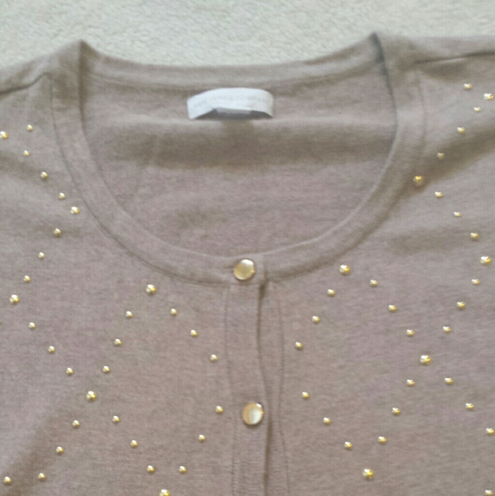 New York & Company Gold Studded Sweater