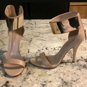 Bebe gold cuff sandals