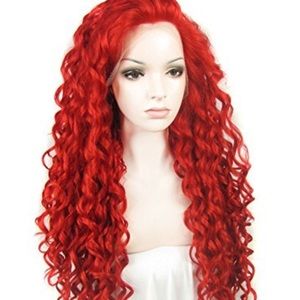 Blac Chyna inspired red curly Lace Front