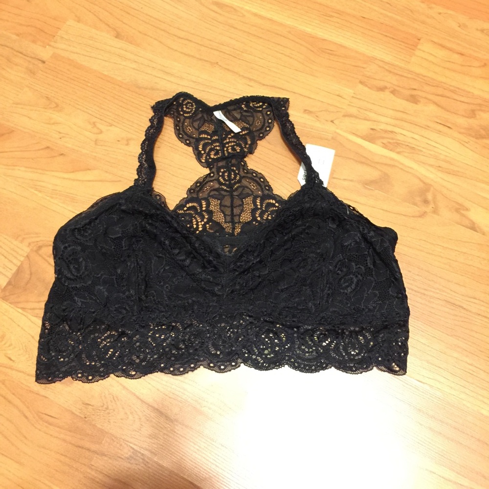 Charlotte Russe black lace bralette