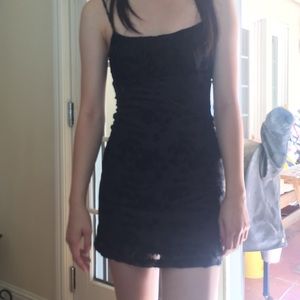 Bodycon dress with floral lace detail