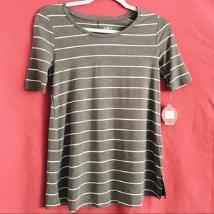 Grey striped tunic tee